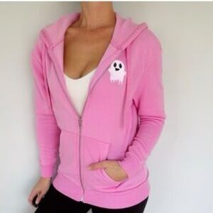 Pink Hoodie with Cute Ghost Design